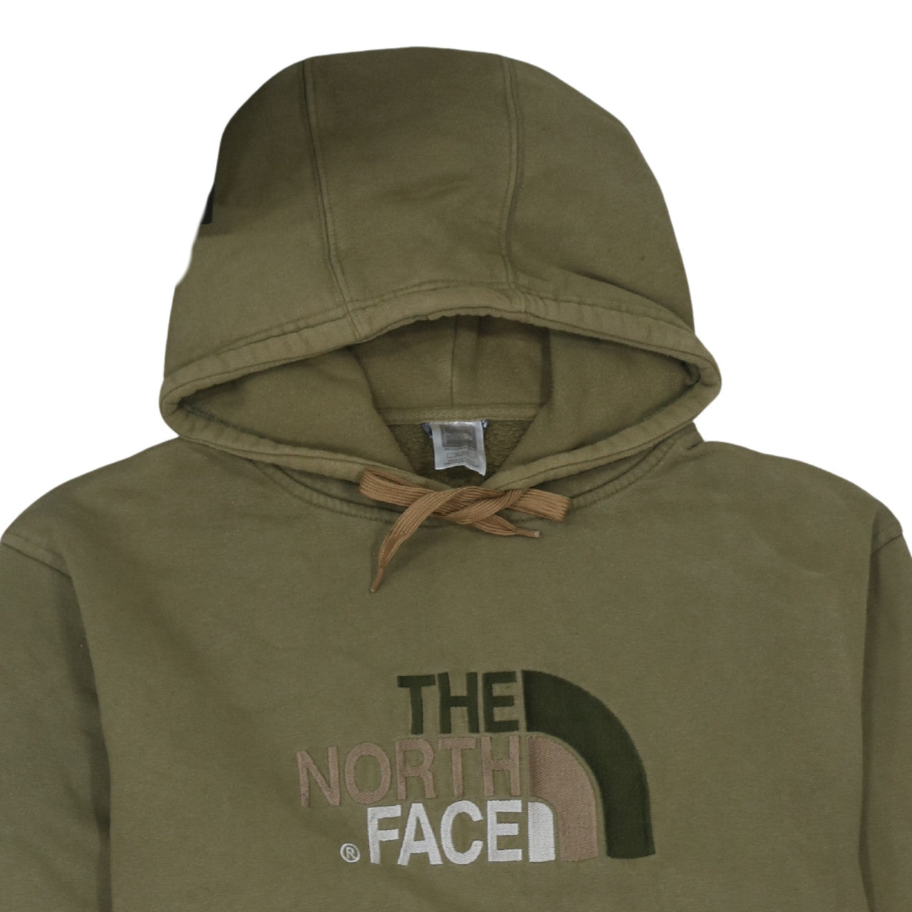 The North Face Men's Green Pullover Hoodie XL Cotton Embroidered Logo