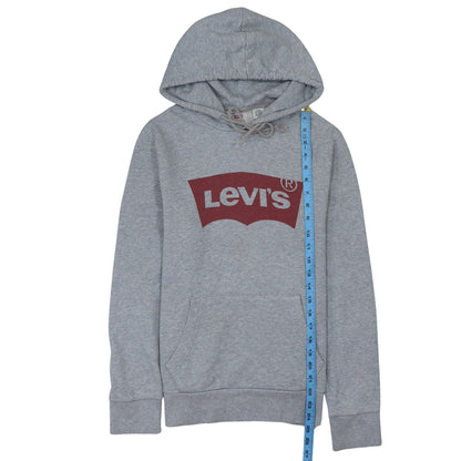 Levi's Men's Grey Pullover Hoodie Small Regular Fit Logo Sweatshirt