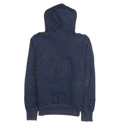 Superdry Men's Blue Pullover Hoodie Size S Regular Fit Logo Fleece