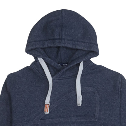 Superdry Men's Blue Pullover Hoodie Size S Regular Fit Logo Fleece
