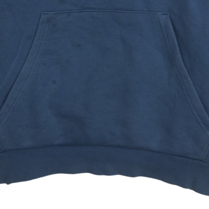 Adidas Men Blue Pullover Hoodie L Regular Fit Logo Sportswear