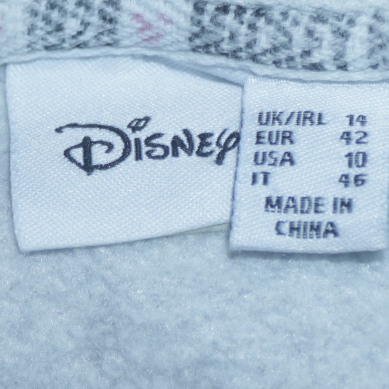 Disney Women Grey Mickey Mouse Hoodie Size 14 Pullover Hooded Sweatshirt