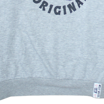 Disney Women Grey Mickey Mouse Hoodie Size 14 Pullover Hooded Sweatshirt