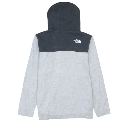 The North Face Boys Grey & Black 1/4 Zip Hoodie XL - Cotton Blend Outdoor Layer