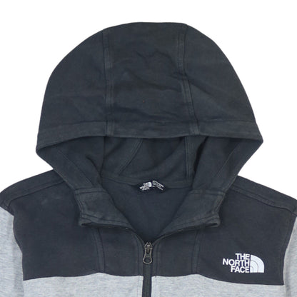 The North Face Boys Grey & Black 1/4 Zip Hoodie XL - Cotton Blend Outdoor Layer