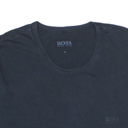 Hugo Boss Men's Black Crew Neck Cotton T-Shirt Size M Regular Fit