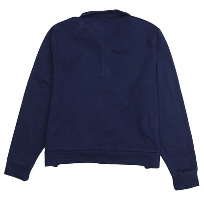 Puma Womens Navy 1/4 Zip Sweatshirt XL Cotton Blend Casual