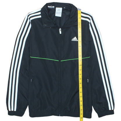 Adidas Boys Black 10-11 Years Track Jacket Lightweight Zip Sports Top