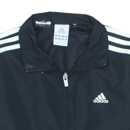 Adidas Boys Black 10-11 Years Track Jacket Lightweight Zip Sports Top