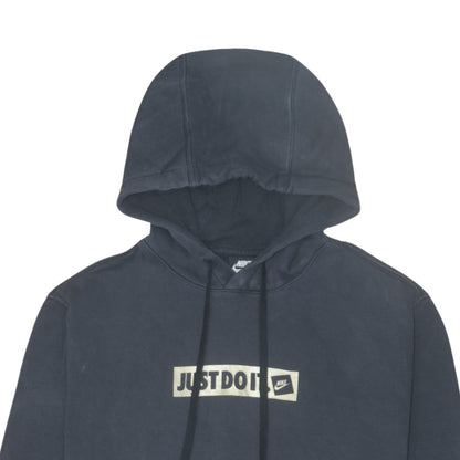 Nike Womens Black Pullover Hoodie Medium Just Do It Logo Casual Sweatshirt