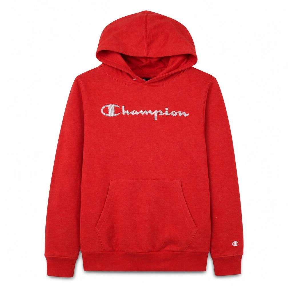 Champion Boys Red Pullover Hoodie 13-14 Years Logo Print