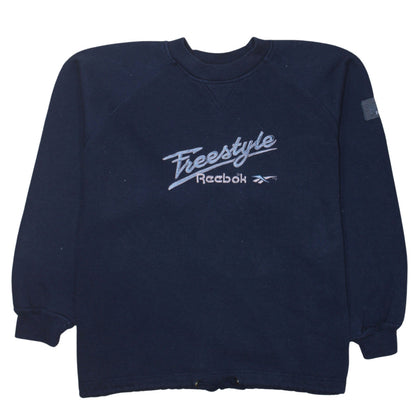 Reebok Women Navy Blue Freestyle Pullover Sweatshirt Size M