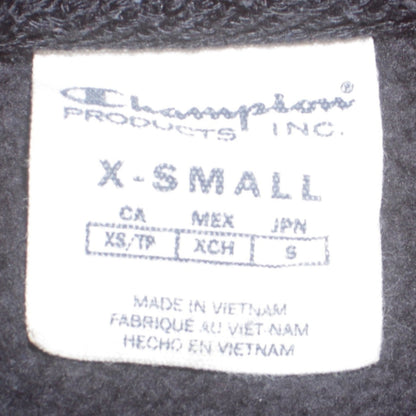 Champion Women Black XS Pullover Sweatshirt Crew Neck Long Sleeve Casual