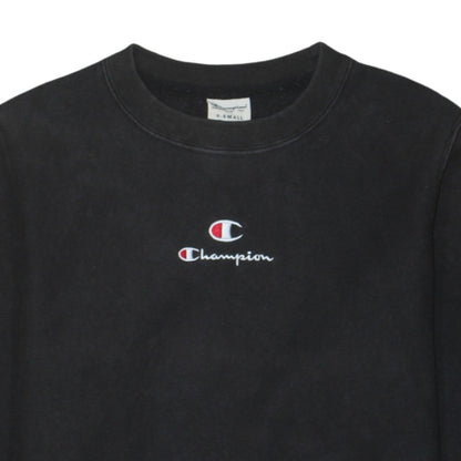 Champion Women Black XS Pullover Sweatshirt Crew Neck Long Sleeve Casual