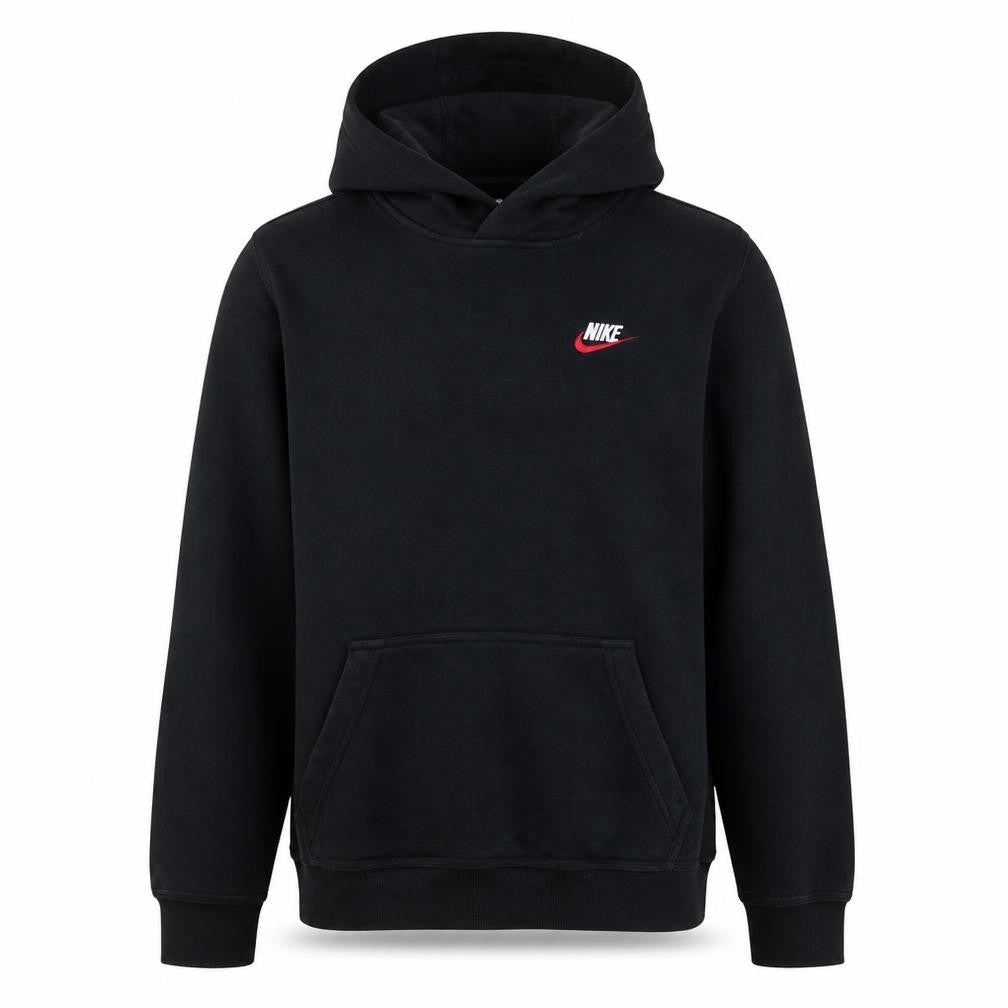 Nike Boys Black XL Pullover Hoodie with Embroidered Logo