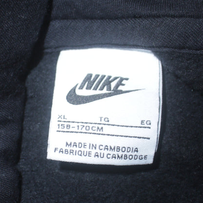 Nike Boys Black XL Pullover Hoodie with Embroidered Logo