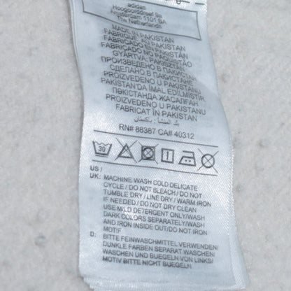 Adidas Women Ivory Hoodie Size 8 Pullover Cotton Casual Hooded Sweatshirt