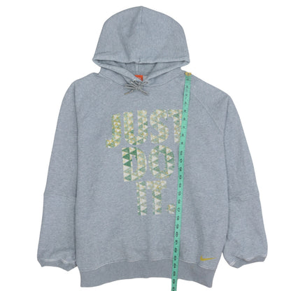 Nike Men's Grey XL Pullover Hoodie 'Just Do It' Sports Fleece
