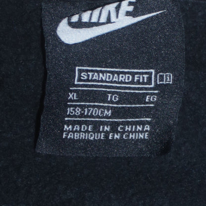 Nike Boys Black XL Crew Neck Pullover Sweatshirt with Logo Print