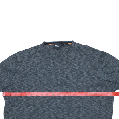 Hugo Boss Men’s Grey Slim Fit Crew Neck Knit Sweatshirt XL