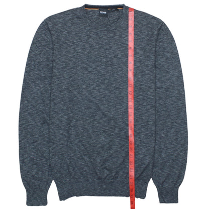 Hugo Boss Men’s Grey Slim Fit Crew Neck Knit Sweatshirt XL