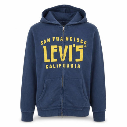 Levi's Men's Blue Full Zip Hoodie M Classic Logo Sweatshirt