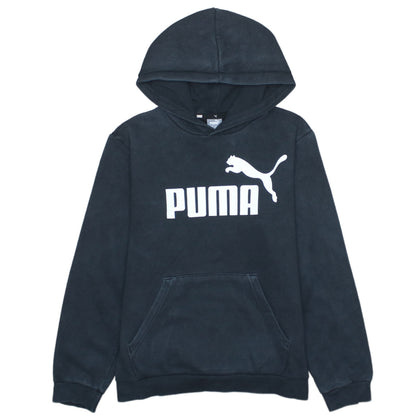 Puma Boys Black Fleece Pullover Hoodie 13-14 Years Regular Fit