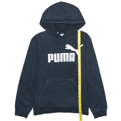 Puma Boys Black Fleece Pullover Hoodie 13-14 Years Regular Fit