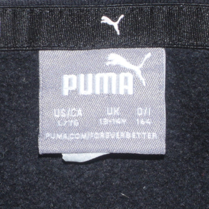 Puma Boys Black Fleece Pullover Hoodie 13-14 Years Regular Fit