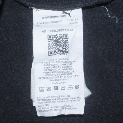 Puma Boys Black Fleece Pullover Hoodie 13-14 Years Regular Fit
