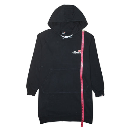Ellesse Womens Black UK 24 Pullover Hoodie Dress