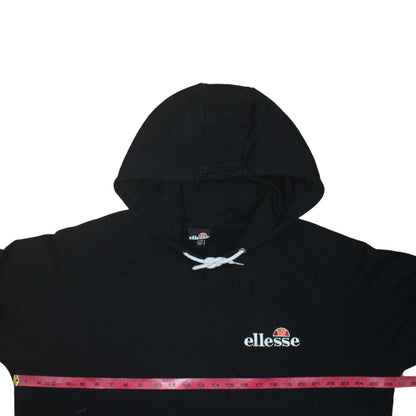 Ellesse Womens Black UK 24 Pullover Hoodie Dress