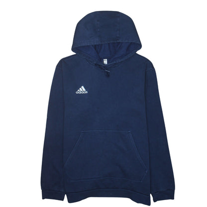 Adidas Men's Blue Pullover Hoodie Size L Sports Fleece Sweatshirt