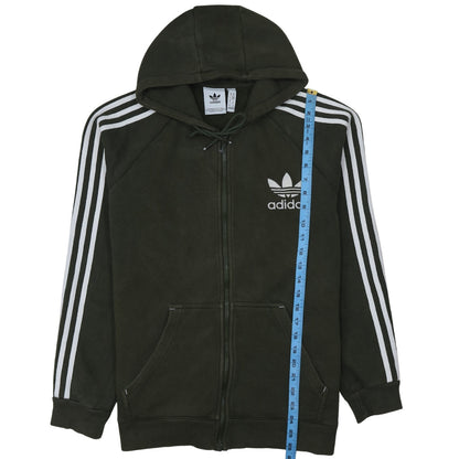 Adidas Men's Green Full Zip Hoodie M Sports Fleece Sweatshirt