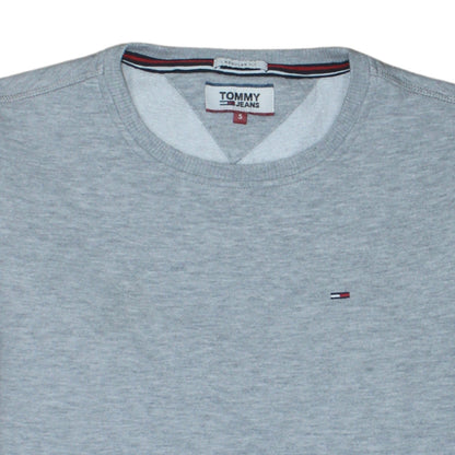 Tommy Jeans Men's Grey Crew Neck Regular Fit Sweatshirt Size S