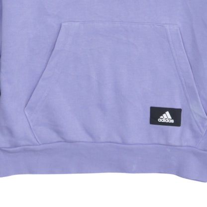 Adidas Men’s Purple Pullover Hoodie Size S Regular Fit Sports Fleece