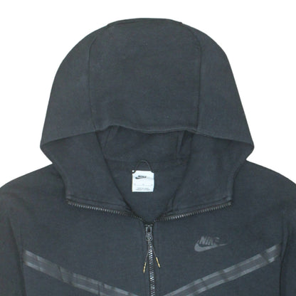 Nike Men's Black Full Zip Hoodie Fleece Size M Regular Fit
