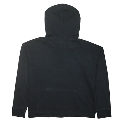 Calvin Klein Jeans Women's Black Pullover Hoodie L Logo Cotton Casual