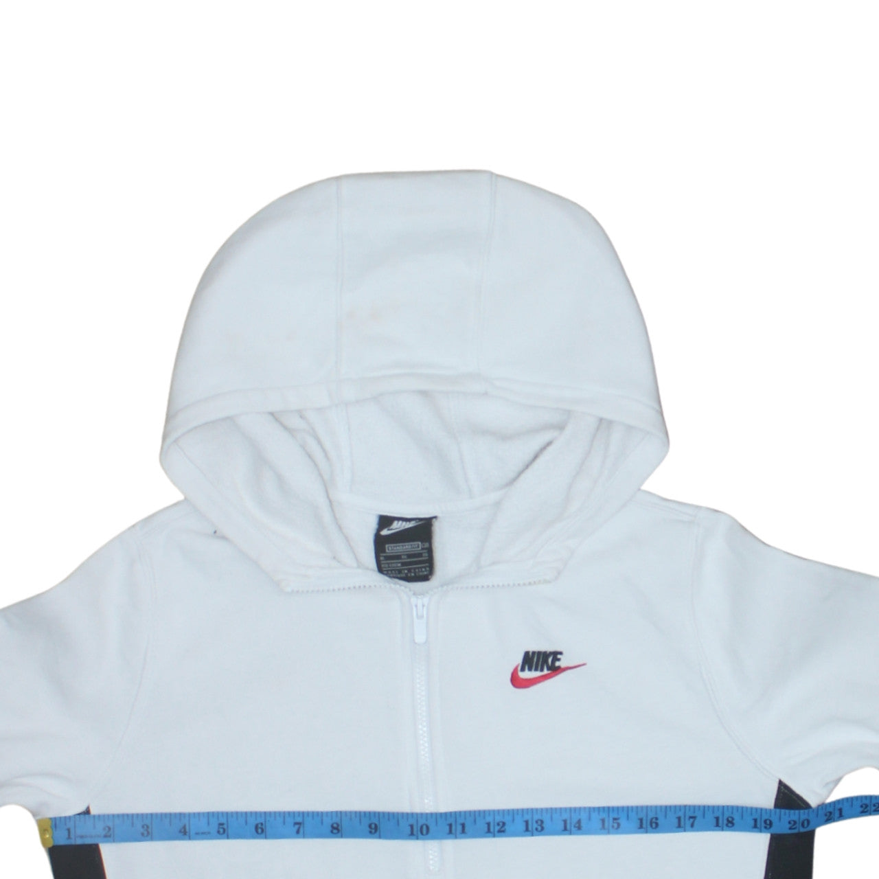 Nike Boys White Colourblock Fleece 1/2 Zip Hoodie XL 158-170cm