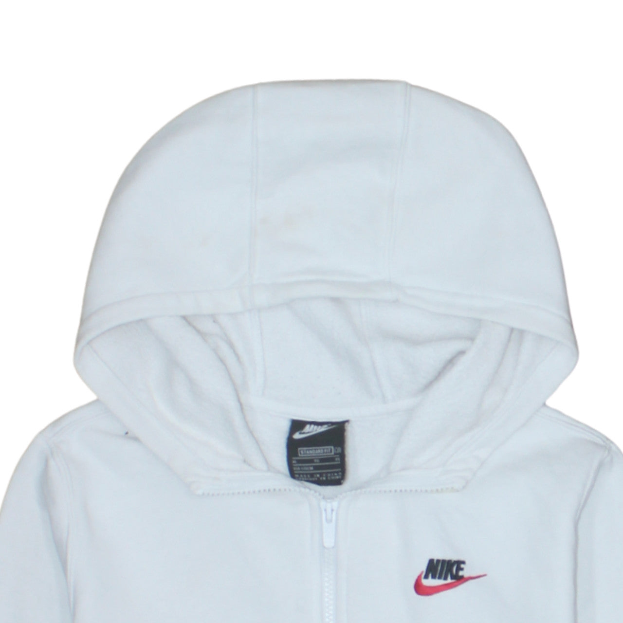 Nike Boys White Colourblock Fleece 1/2 Zip Hoodie XL 158-170cm