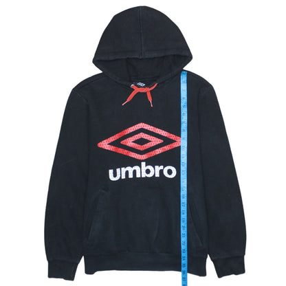 Umbro Men's Black Pullover Hoodie M Sports Fleece Sweatshirt