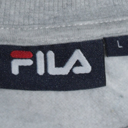 Fila Mens Grey Graphic Logo Pullover Sweatshirt Size L