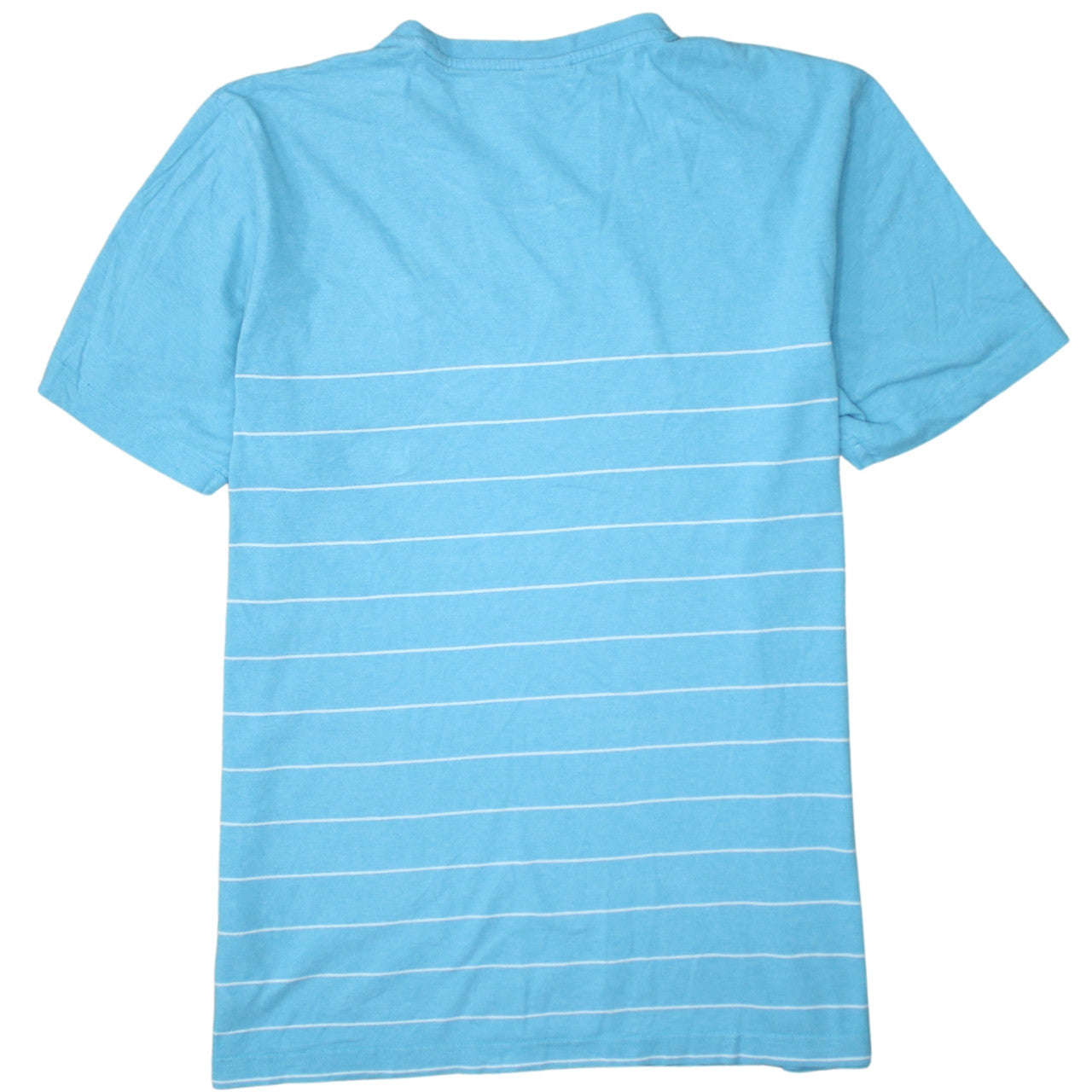Puma Men's Blue Striped Crew Neck Cotton T-Shirt Size L