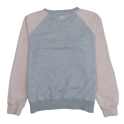 Adidas Women's Grey & Pink Logo Sweatshirt Size 14