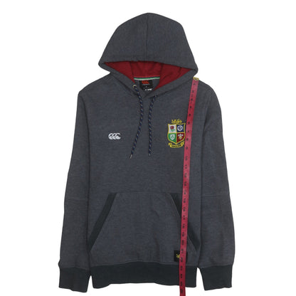 Canterbury Men's Grey Pullover Rugby Hoodie Size S Embroidered Logo