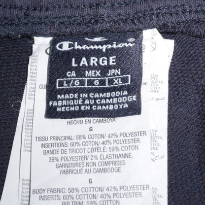 Champion Men's Black Large Jogger Sweatpants Cotton Blend