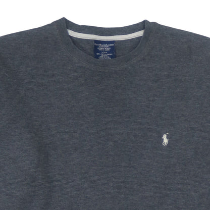 Polo Ralph Lauren Men Grey Long Sleeve Cotton Crew Pullover Sweatshirt L