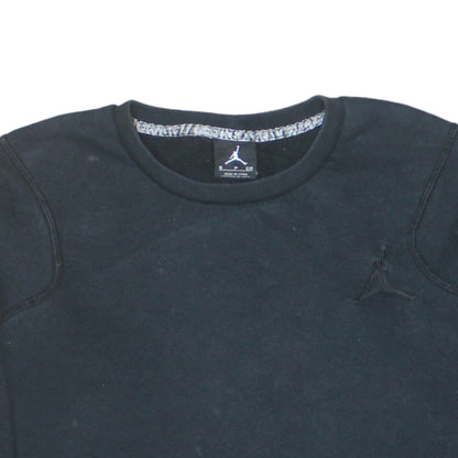 Nike Jordan Men's Black Small Crew Neck Fleece Sweatshirt