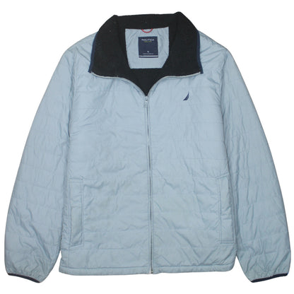 Nautica Men's Blue XL Quilted Full Zip Casual Jacket