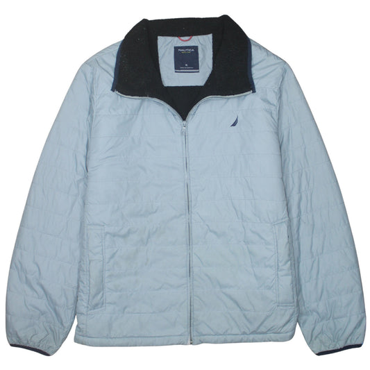 Nautica Men's Blue XL Quilted Full Zip Casual Jacket